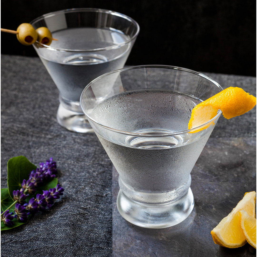 JoyJolt Afina Stemless Martini Glasses, 8oz.